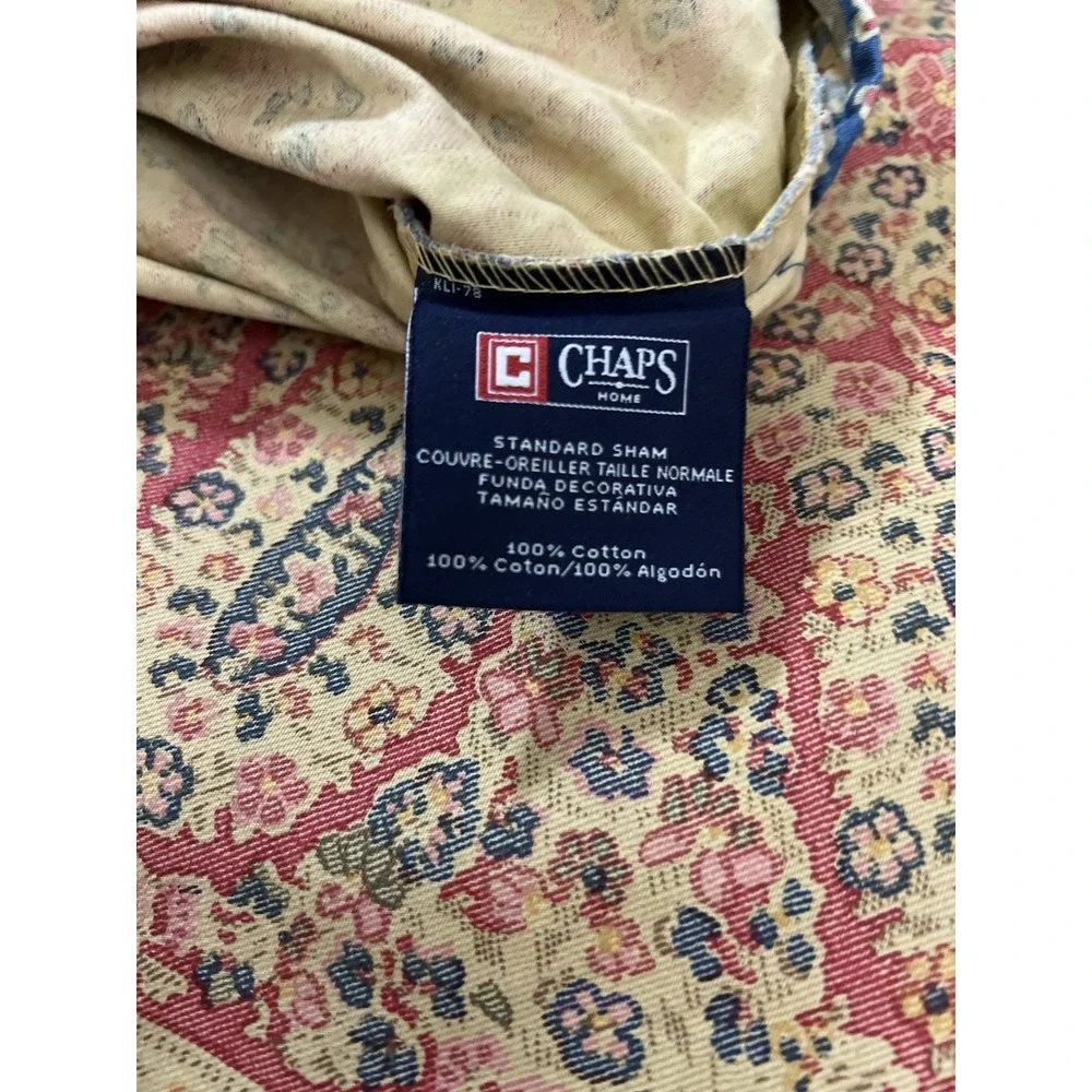 RL Chaps‎ Standard Shams Montauk Paisley Floral Reds Blue Ecru (2)